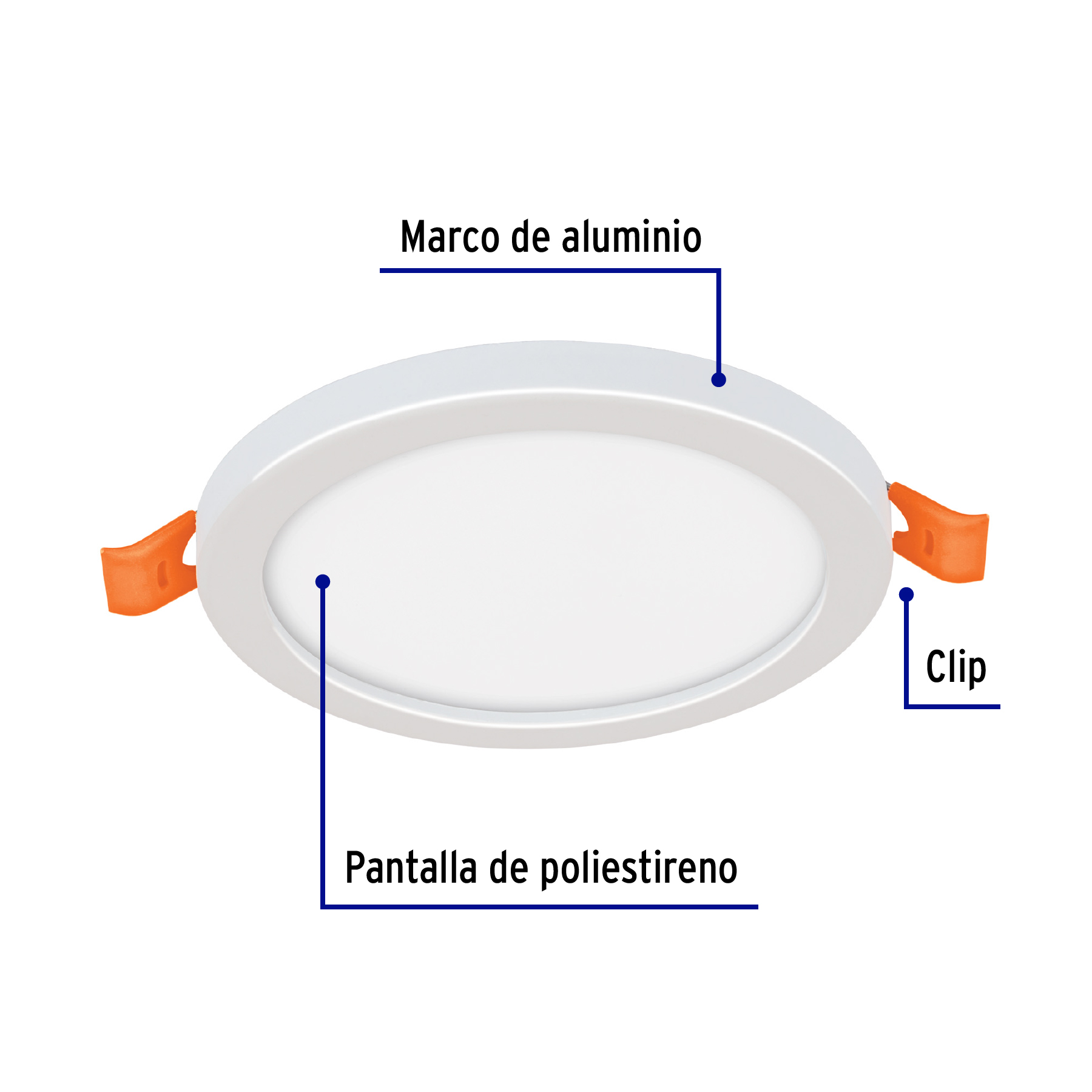 Lampara de LED para empotrar 6W Luz Dia Fijacion Ajustable