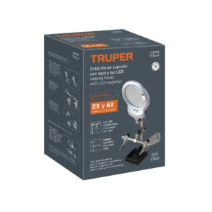 Estacion de sujecion con lupa y luz LED