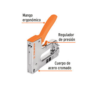 Engrapadora tipo pistola para grapas de 1/4 a 9/16