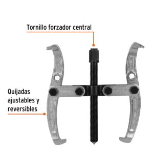 Extractor de poleas, 2 quijadas, 6"