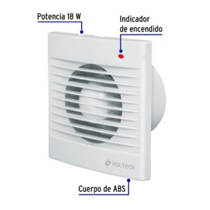 Extractor de aire 4" color blanco