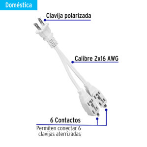 Multicontacto con cable flexible
