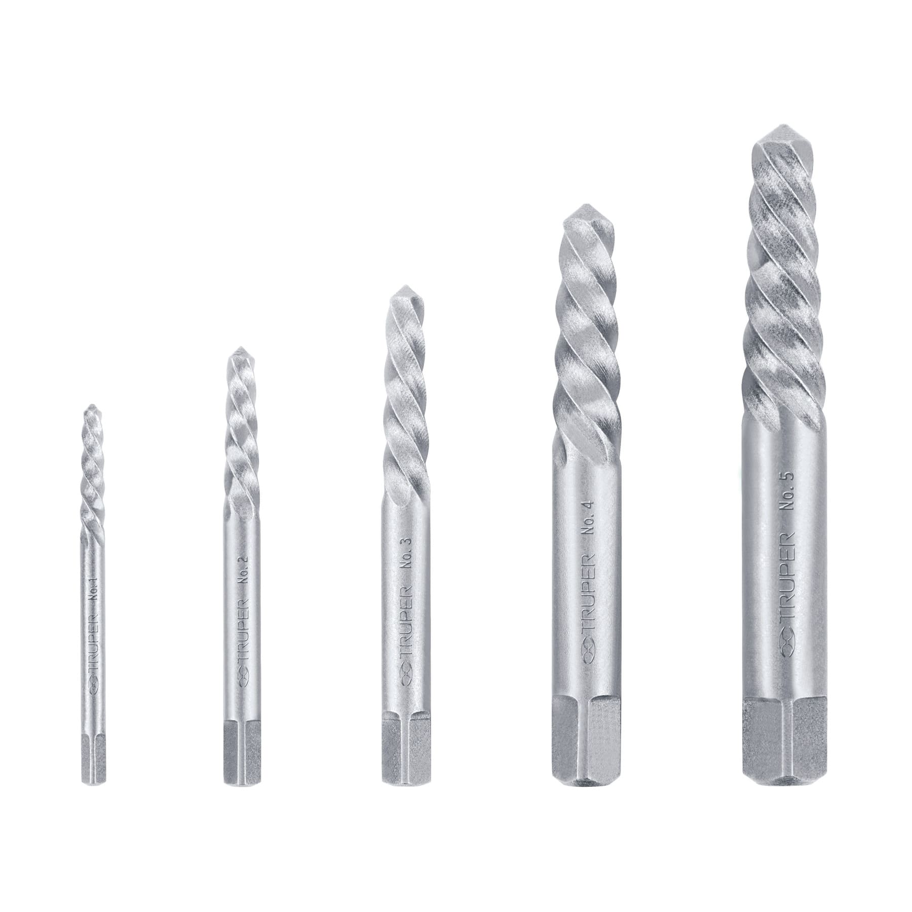 Juego extractores de tornillos 5 piezas