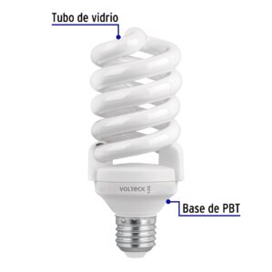 Foco Lampara 24W Espiral Luz de Dia Diametro T4