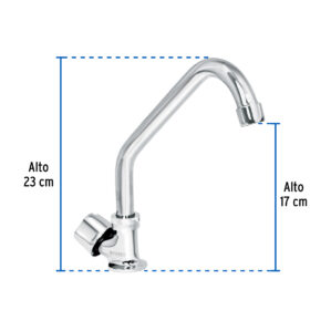 Llave individual cuello corto para Fregadero