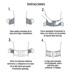 Faja tipo cinturon malla transpirable talla grande