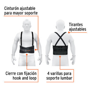 Faja con tirantes ajustables tercer cinturon talla mediana