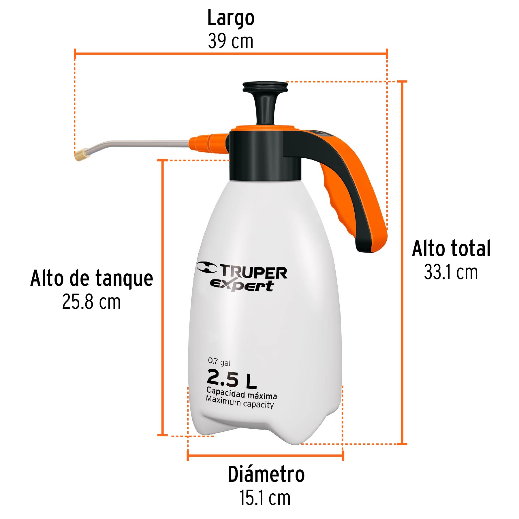 Fumigador 2 litros mango ergonomico Expert