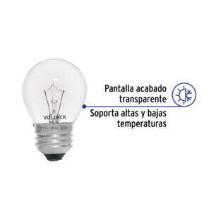 Foco 25w para horno refrigerador transparente incandesente