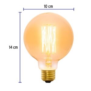 Foco Lampara incandescente vintage 40W globo