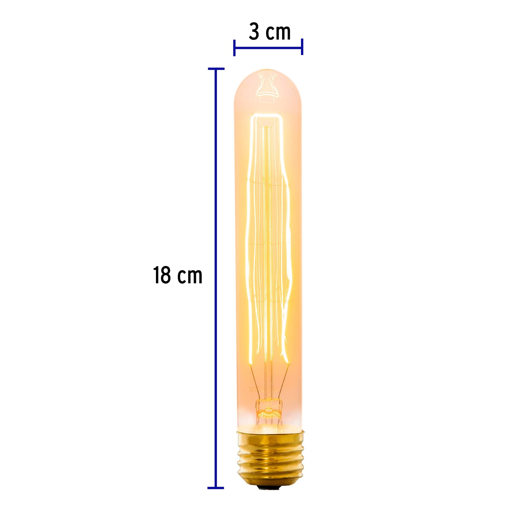 Foco Lampara incandescente vintage 40W probeta