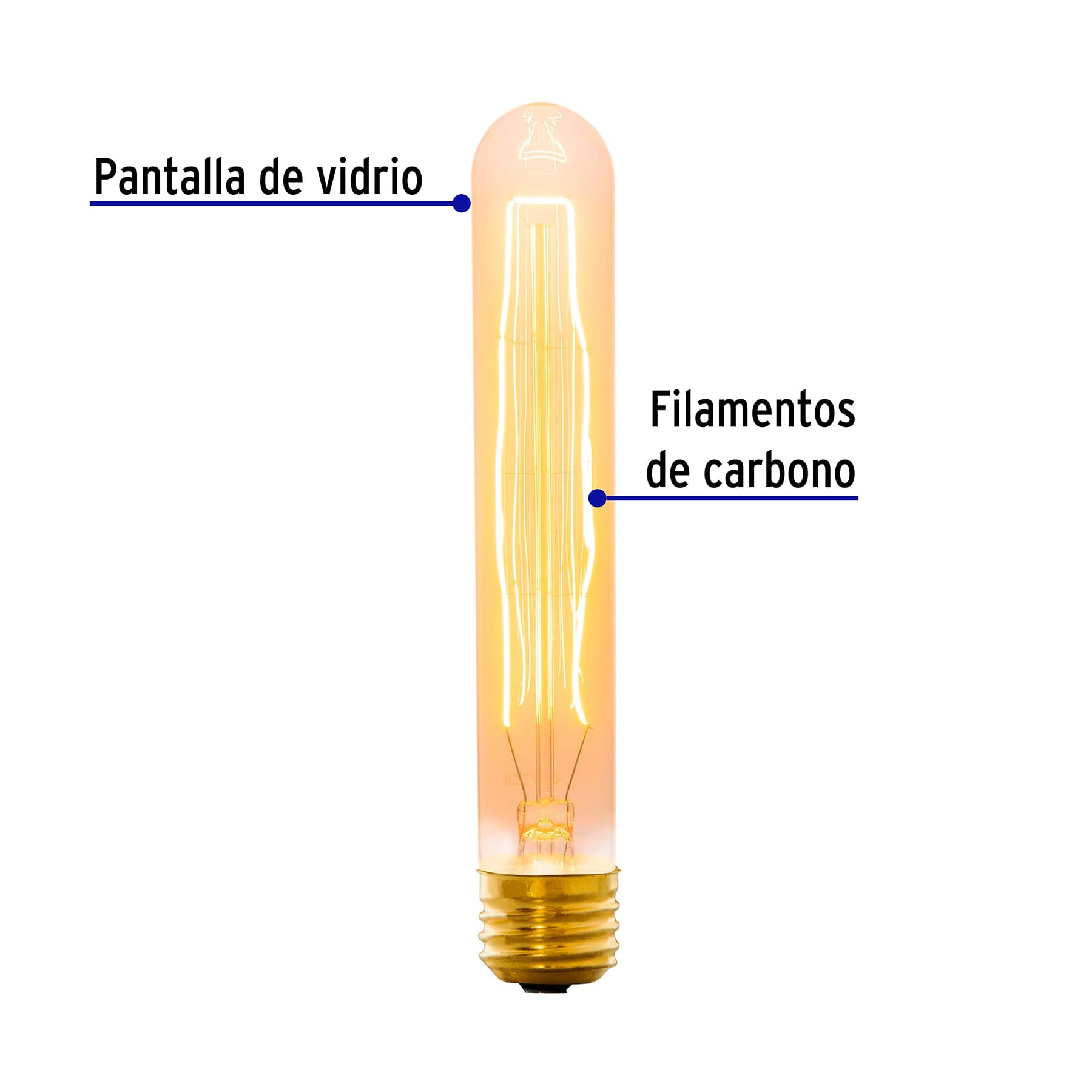Foco Lampara incandescente vintage 40W probeta