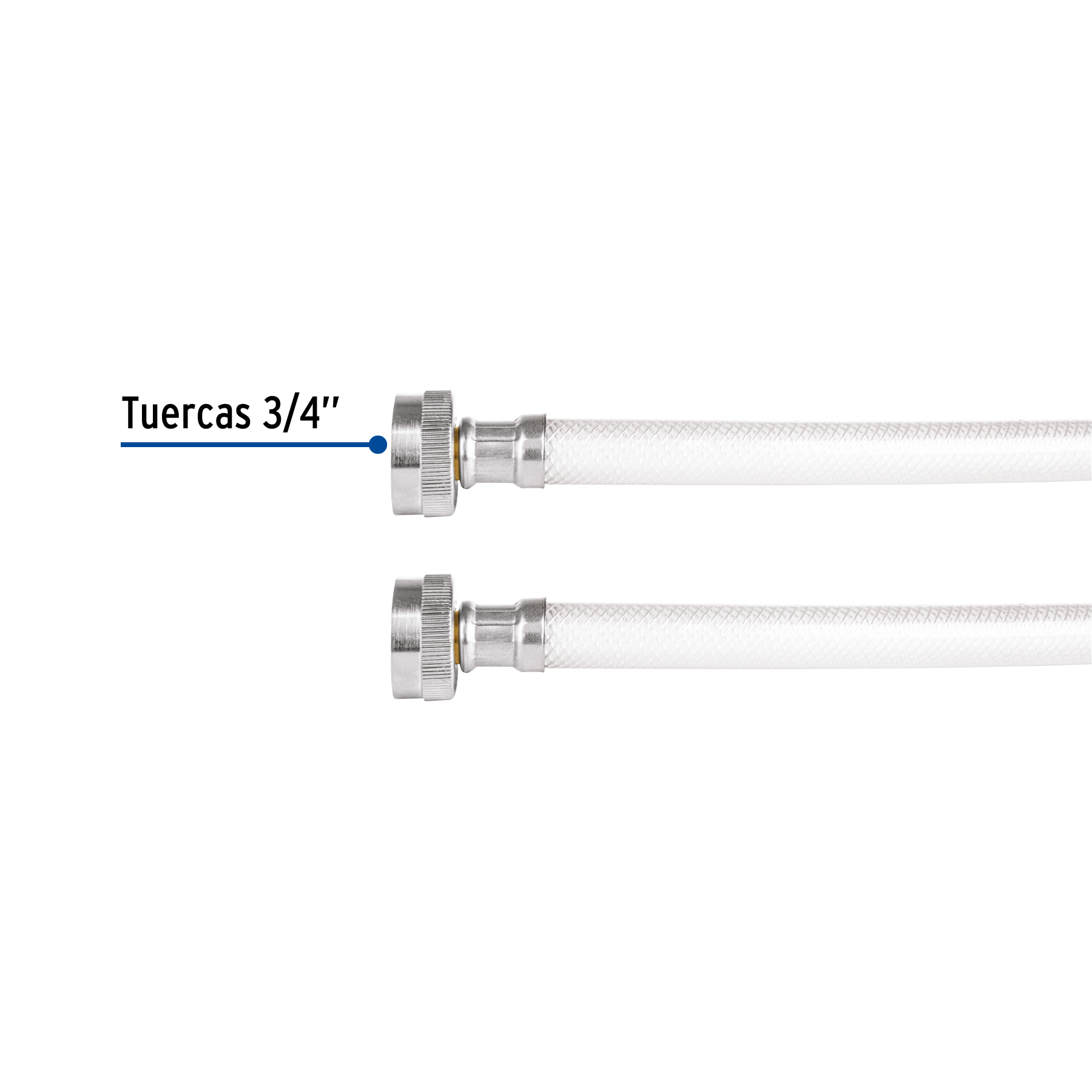 Manguera para lavadora vinilo 3/4" x 3/4" 1.8m Foset