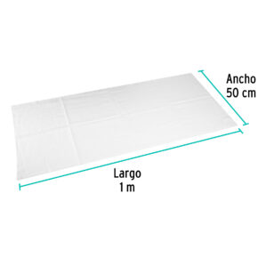 Franela blanca de algodon 1m