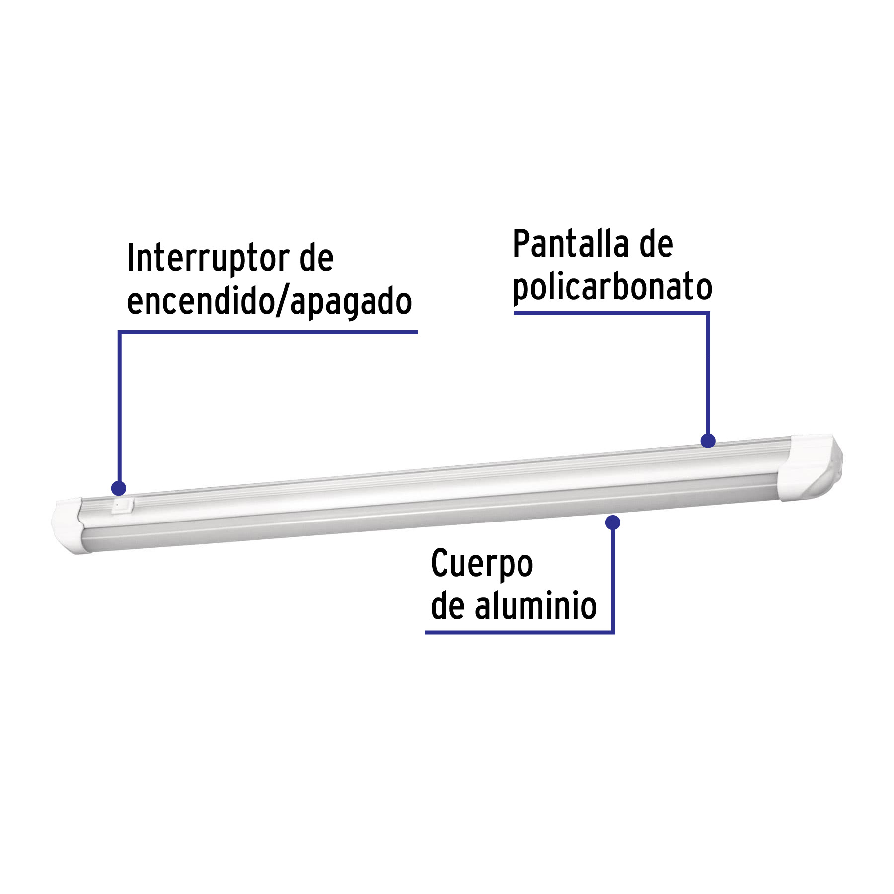 Luminario Lampara LED para gabinete ultradelgado de 7w 31cm