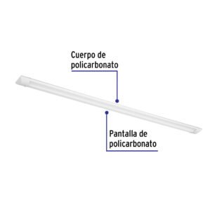 Lampara Luminario Led Tubo slim 36w LED 120cm