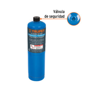 Lata Cilindro de gas propano de 400g azul