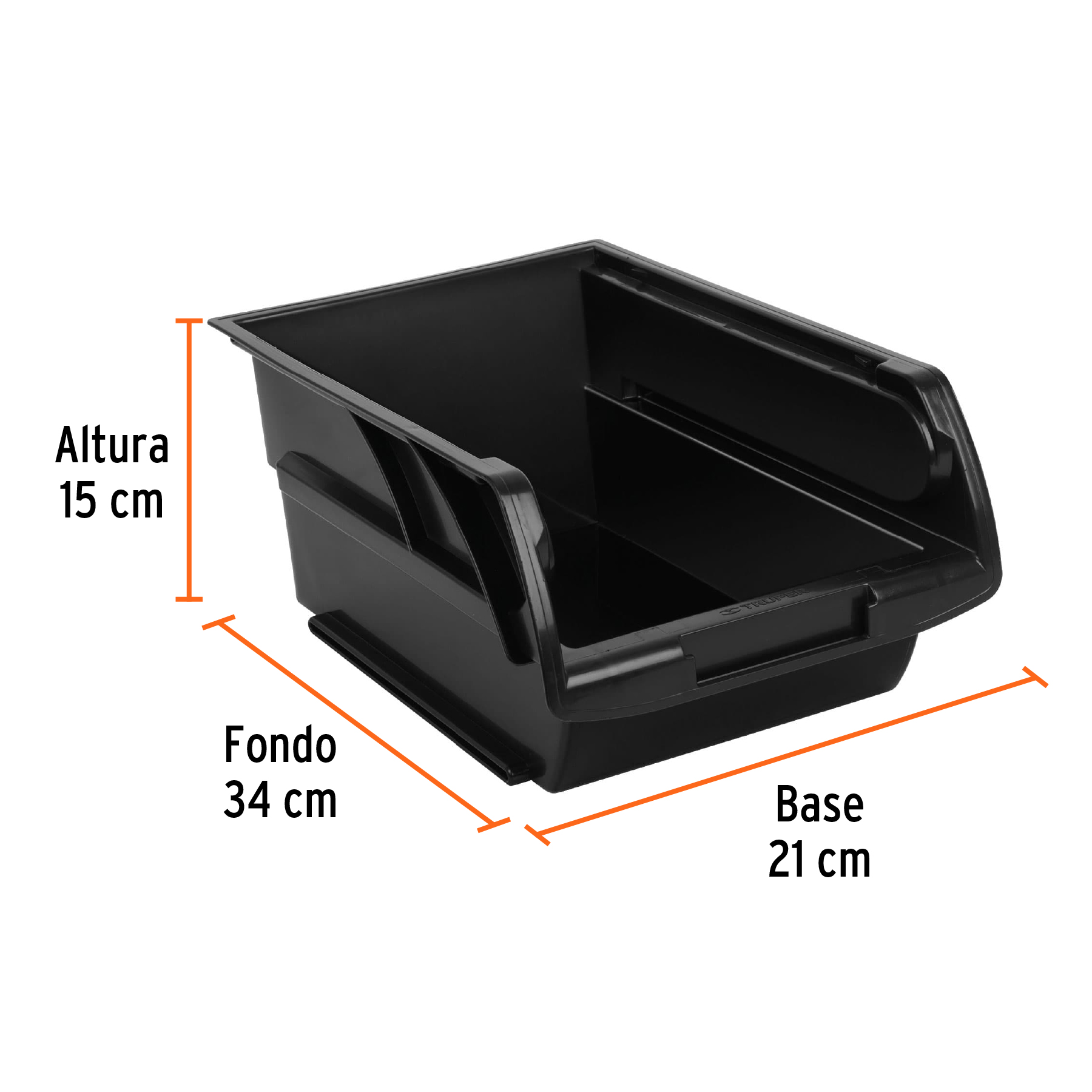 Gaveta apilable #4 de plastico 34x21x15cm