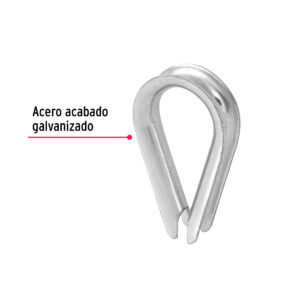 Pack de 10 Piezas de Guardacabo galvanizado 1/4