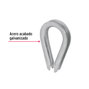 Pack de 10 Piezas de Guardacabo galvanizado 1/8