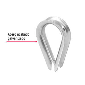 Pack de 5 Piezas de Guardacabo galvanizado 3/8