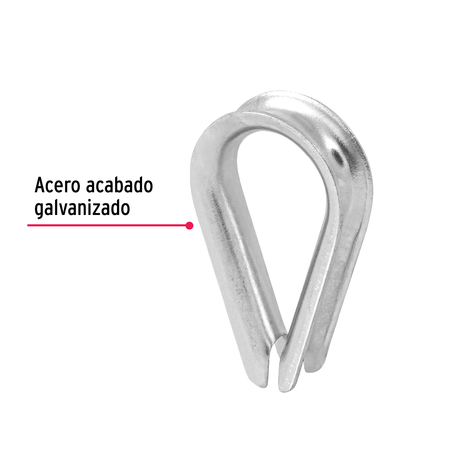Pack de 5 Piezas de Guardacabo galvanizado 5/16"