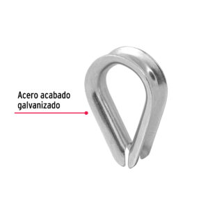 Pack de 5 Piezas de Guardacabo galvanizado 7/16