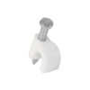 Grapa para cable redondo 6mm blanca pack 20 piezas