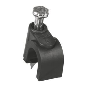 Grapa para cable redondo 6mm negra bolsa 20 piezas