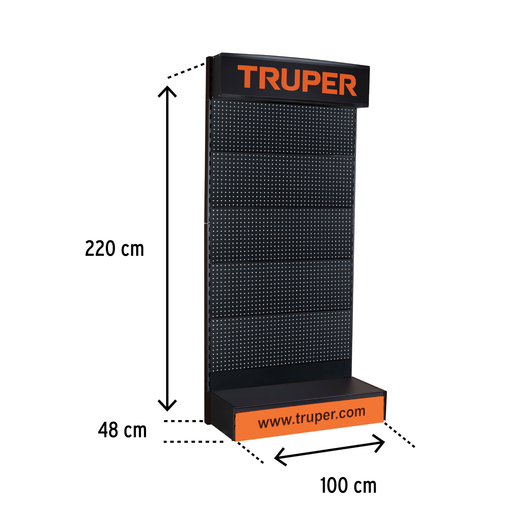 Gondola de pared 100 x 220cm Truper