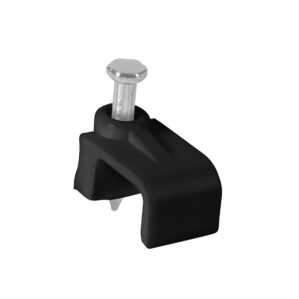Grapa para cable plano 6x9.5mm Negra bolsa 20 pzas