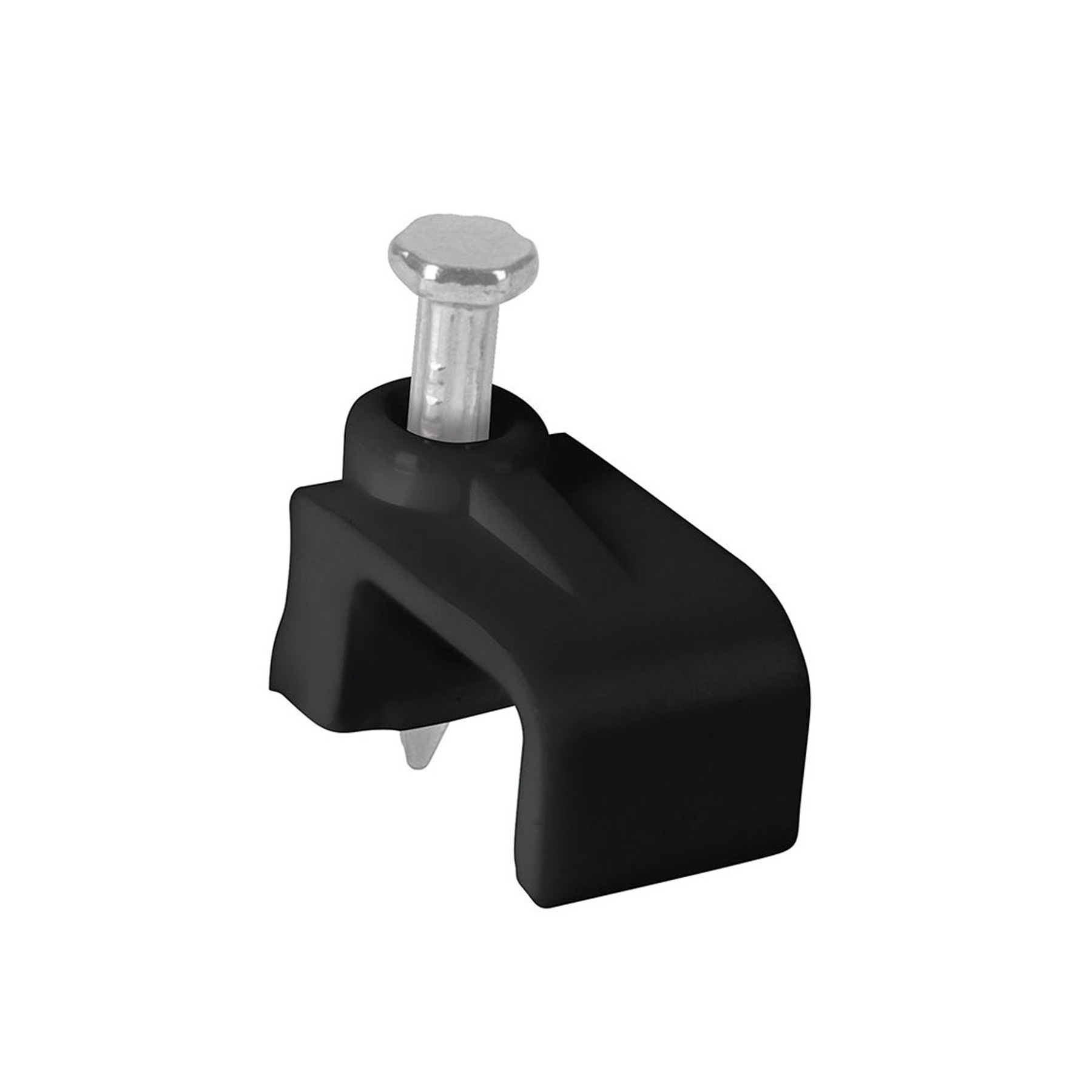 Grapa para cable plano 6x9.5mm Negra bolsa 20 pzas