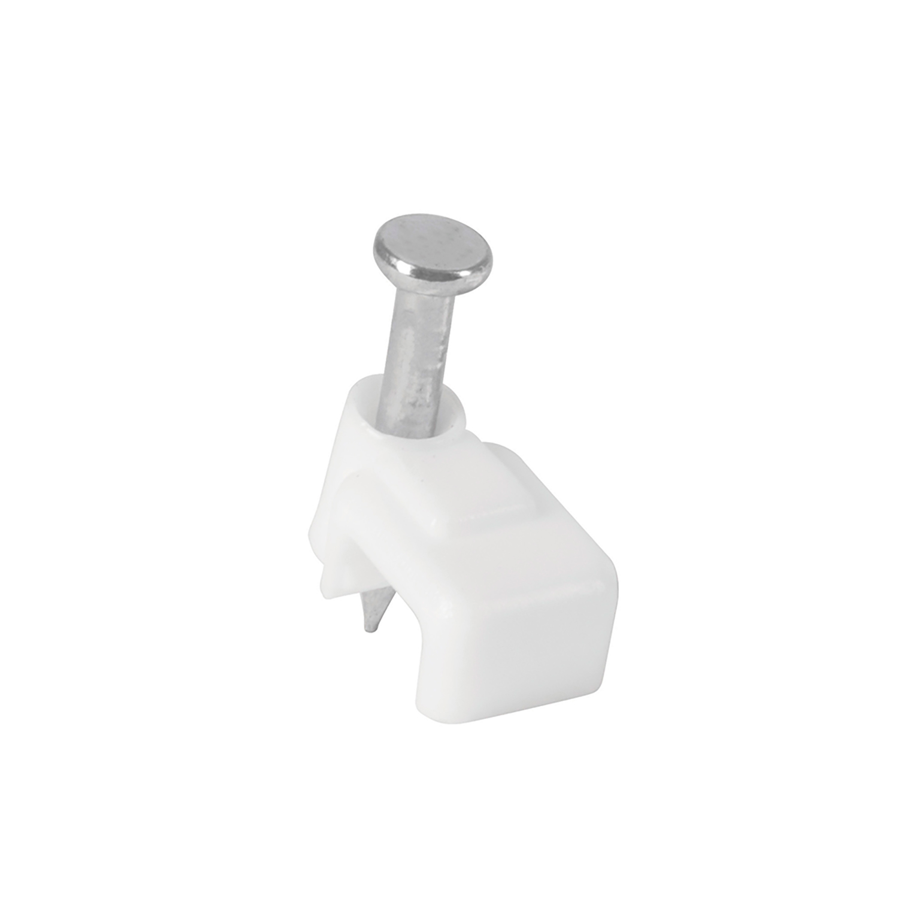 Grapa para cable plano 3x6mm blanca bolsa 500 pzas