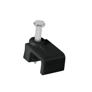 Grapa para cable plano 5x8.5mm Negra bolsa 20 pzas