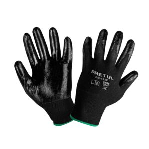 Guantes de Nylon con Nitrilo en Palma Medianos Pretul