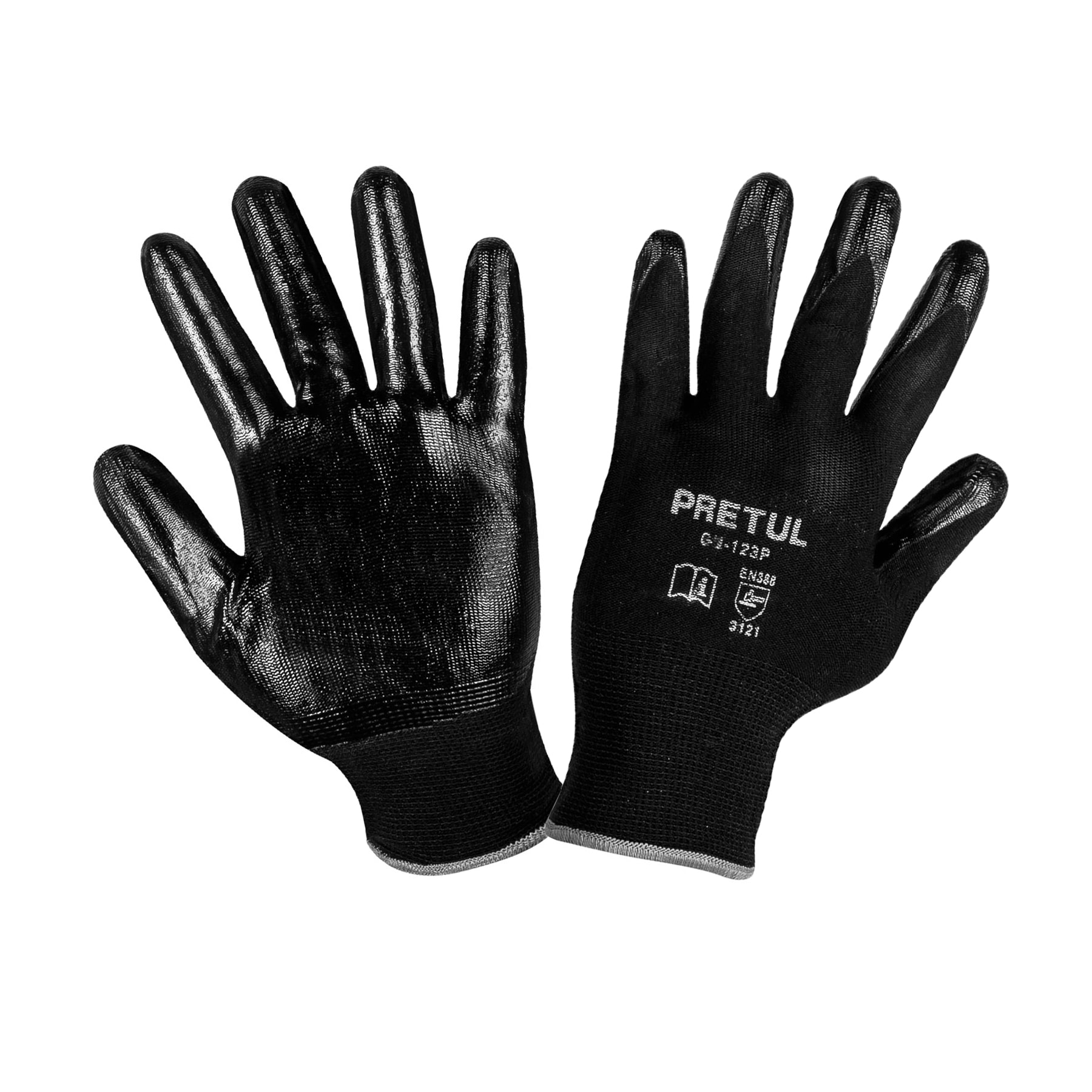 Guantes de Nylon con Nitrilo en Palma Grandes Pretul