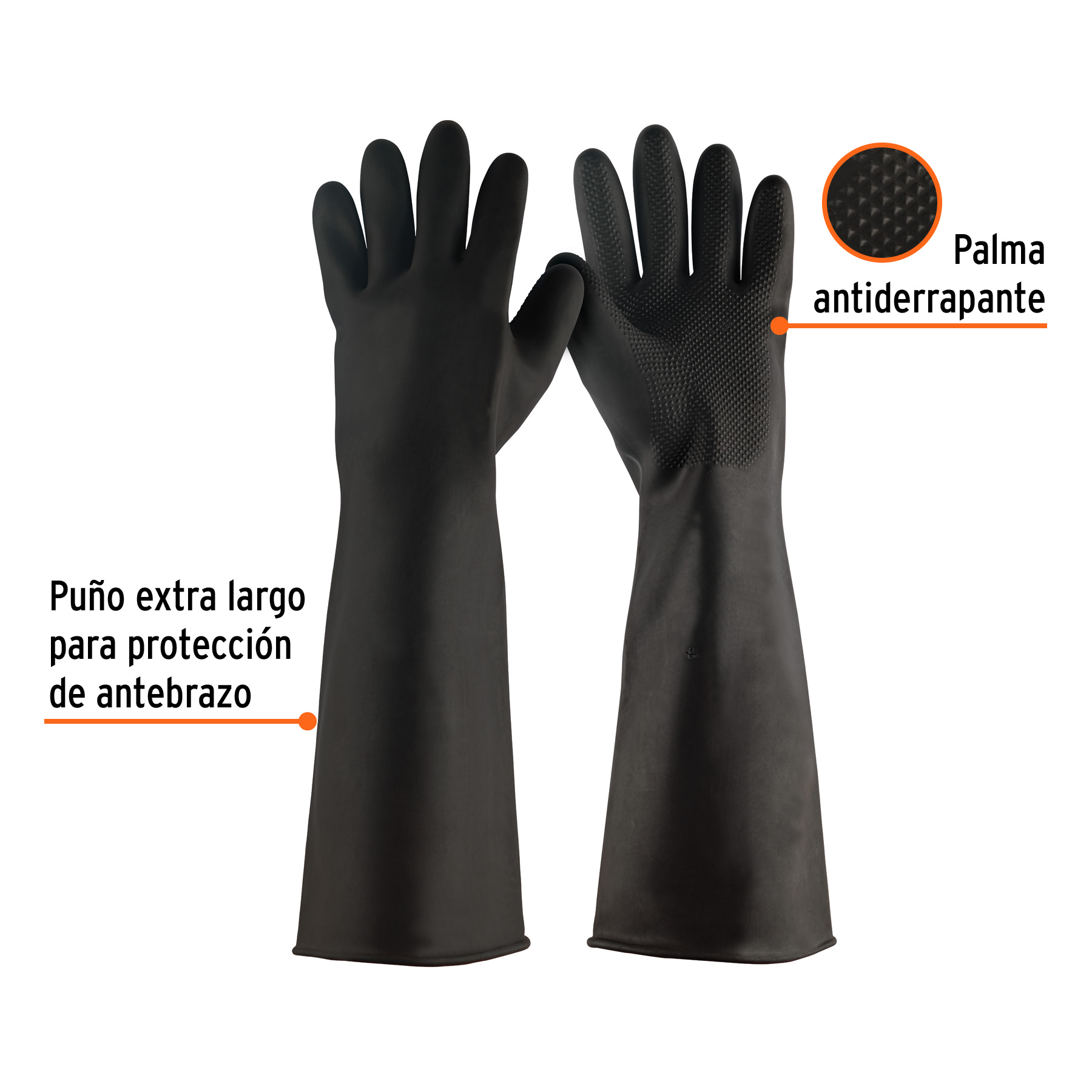 Guantes de latex industriales pintura liquidos medianos