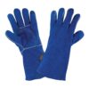 Guantes azules flexibles para soldador