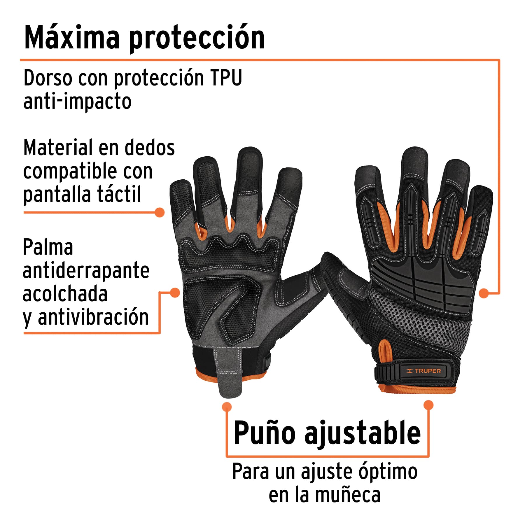 Guantes Automotriz Con proteccion anti-impacto