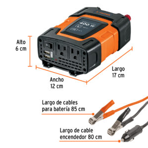 Inversor De Corriente Para Auto 400w Truper