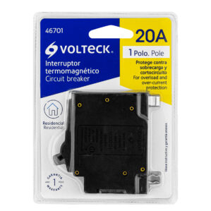 Interruptor termomagnetico 1 polo 20A Pastilla Volteck