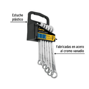 Juego de llaves combinadas 6 piezas milimetricas