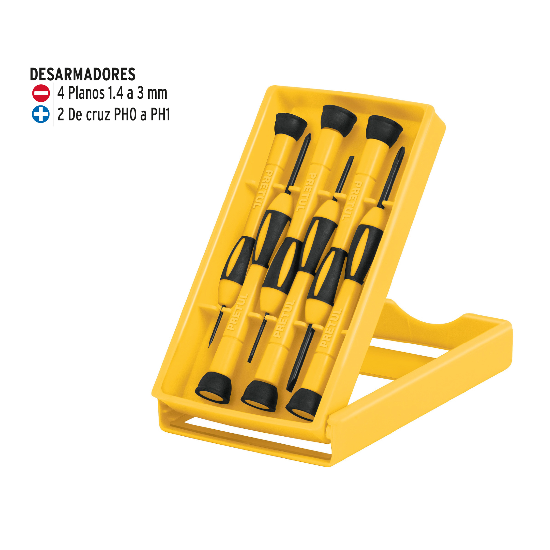 Juego Joyero de desarmadores de precision 6 piezas Pretul