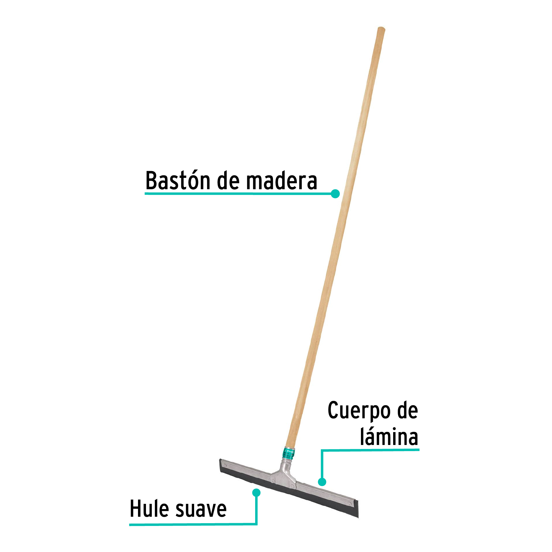 Jalador con base de acero goma de hule 40cm