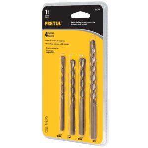 Juego de brocas para concreto 4 piezas Pretul