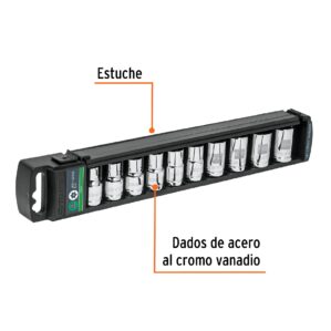 Juego de 10 dados de punta torx 1/2"
