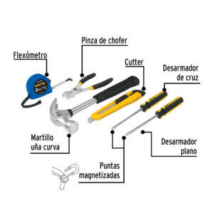 Juego casero de herramientas 6 piezas Pretul