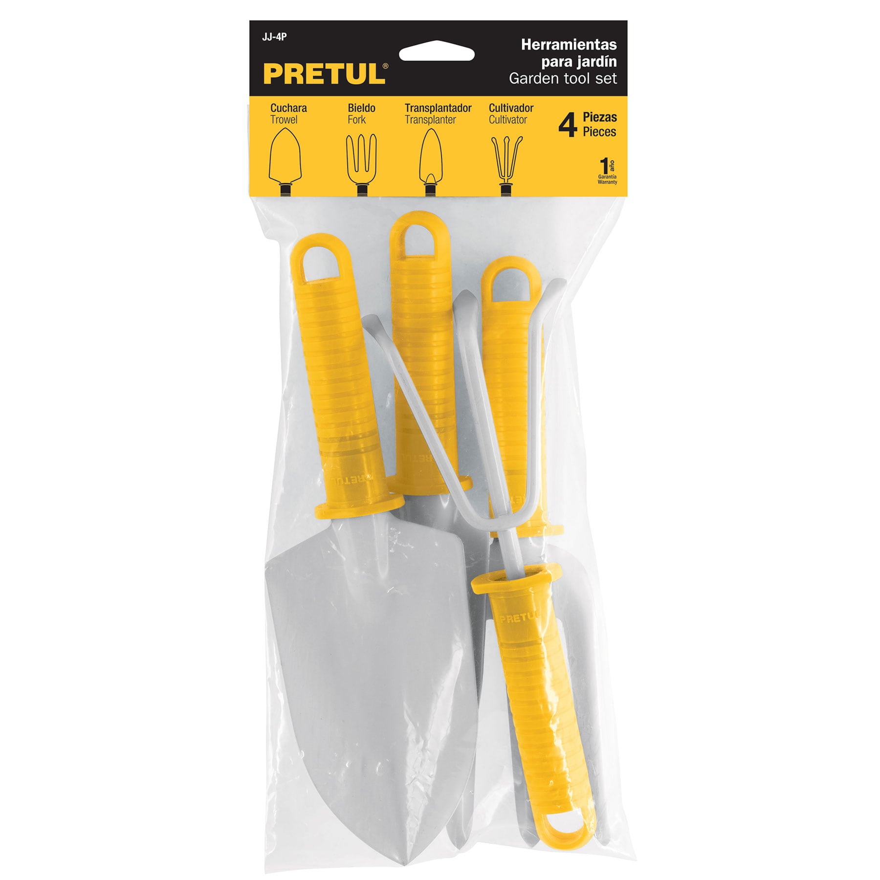 Juego herramientas para jardin 4 piezas Pretul