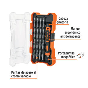 Desarmador de Precision con 16 puntas Intercambiables