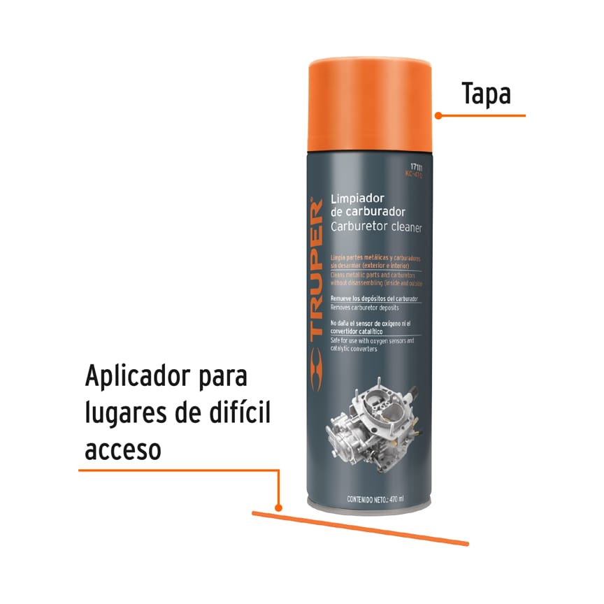 Limpiador de carburador de 470ml Tipo CarbuClean